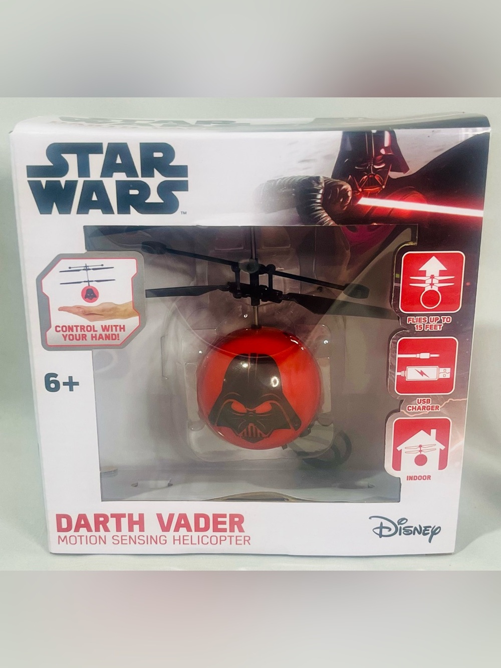 Star Wars Darth Vader Motion Sensing Helicopter - Red